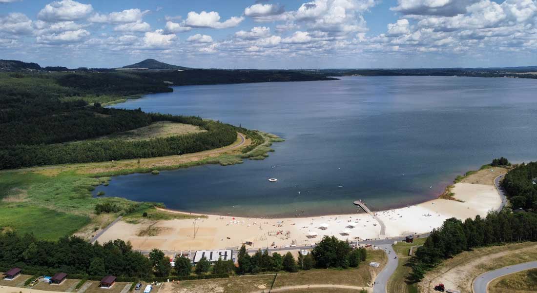 Berzdorfer See Luftaufnahme