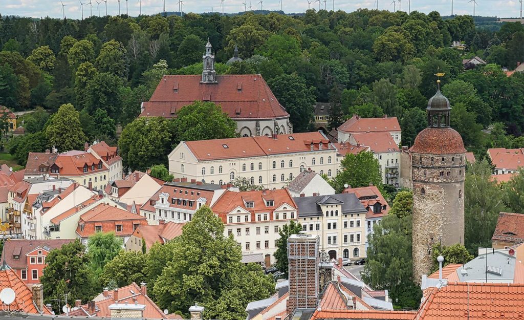 Rathausturm Blick auf den Nikolaiturm Rathausturm Blick auf den Nikolaiturm