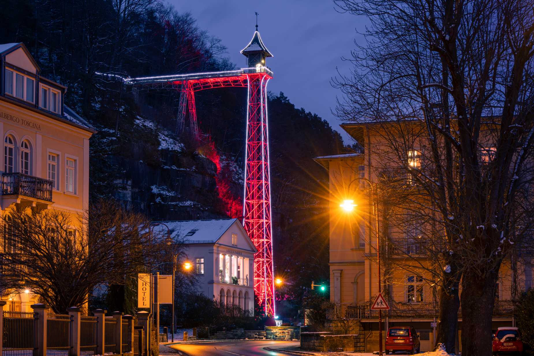 Aufzug Bad Schandau mit Aussichtsplattform