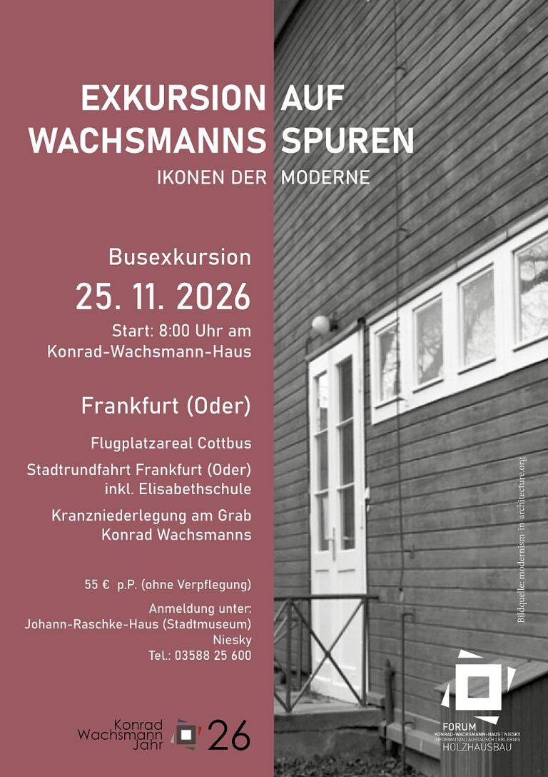 Busexkursion nach Frankfurt (Oder) im Rahmen des Konrad-Wachsmann-Jahres 2026